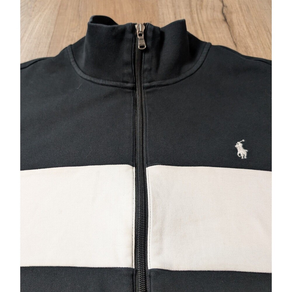 Polo Ralph Lauren Size XL Performance Zip Jacket Black Pockets Cotton Pony - Picture 10 of 12